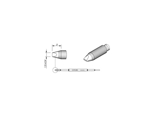 JBC Lötspitze Serie C210, Meißelform, C210022/1,3 x 0,4 mm, gerade, C210022 (Lötkartusche 2210 AD2210 C210 Loetkartusche Loetpatrone Loetspitze Lötpatrone T210-A) von JBC