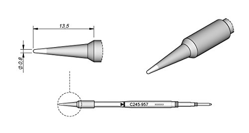 JBC Lötspitze Serie C245, Rundform, C245957/Ø 0,8 mm, gerade C245957 (Lötkartusche Lötpatrone Loetspitze Loetkartusche Loetpatrone 2245 2045 bleifrei) JBC Lötspitze Serie C245, Rundform, C245957/Ø 0,8 mm, gerade C245957 (Lötkartusche Lötpatrone Loetspitze Loetkartusche Loetpatrone 2245 2045 bleifrei) von JBC