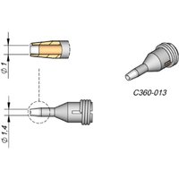 JBC Entlötspitze Serie C360, C360013/Ø 1,0 mm, Außen-Ø 1,4 mm, Padcleaning von JBC