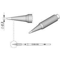 JBC Tools C115103 Lötspitze Rundform, gerade Spitzen-Größe 0.3 mm Inhalt 1 St. von JBC