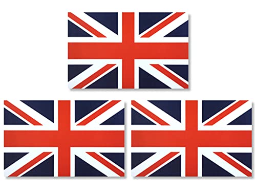 JBCD 3 Stück United Kingdom UK Flag Magnet Aufkleber British Flag Magnet Stickers, Heavy Duty UK British Decal Magnetic Sticker for Cars Vehicles Trucks, 3x5 Inches von JBCD