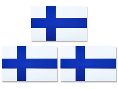 JBCD Magnet-Aufkleber mit Finnland-Flagge, für Auto, SUV, LKW, 3 Stück, 7,6 x 12,7 cm von JBCD