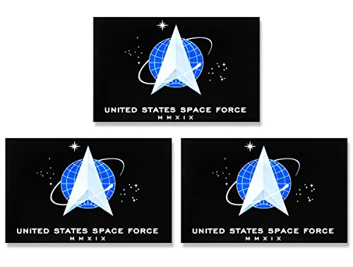 JBCD US Space Force Flagge Magnet Aufkleber – für Auto SUV LKW (3 Stück, 7,6 x 12,7 cm) von JBCD