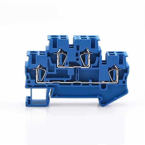 10 Stück STTB-2.5 Din Rail Terminal Block Elektrische Verdrahtungsanschlüsse Doppelschicht-Federverbindungsdrahtleiter-Terminal(BLUE) von JBGBAL