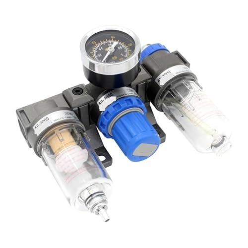 AC2000 Druckregler Manometer Luftkompressorfilter Ölfeuchtigkeitsabscheider for Wasserfilter Luftentfeuchter 1/4"(Transparent) von JBGBAL