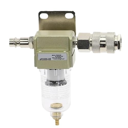 AF2000-02 Druckluftkompressor Inline-Feuchtigkeitswasserfilterfalle 1/4 Zoll W Pneumatische EU-Anschlüsse(AF2000-02-SM20PM20,14MM) von JBGBAL