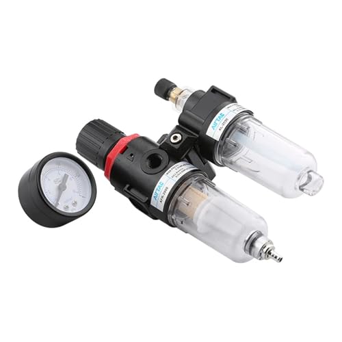 Pneumatischer Luftquellenprozessor AFR2000 AFC2000 G1/4 Öl-Wasser-Abscheider Luftfilter for Druckminderventil Regelventil(Air switch,Single) von JBGBAL