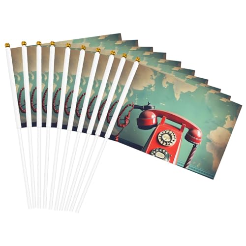 England UK Retro London Telefon-Druck Handflaggen Vielseitige Flaggen Party Parade Feier Urlaub Hochzeit Heimdekoration von JBJGKHLP
