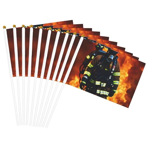 Feuerwehrmann Feuerwehrmann Flamme Druck Handflaggen Vielseitige Flaggen Party Parade Feier Urlaub Hochzeit Home Decor von JBJGKHLP
