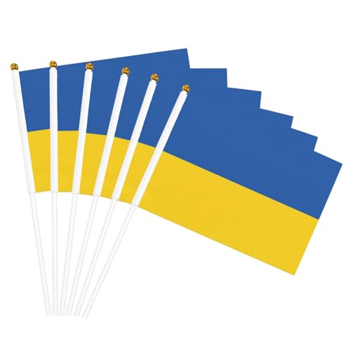 Flagge der Ukraine Druck Handflaggen Vielseitige Flaggen Party Parade Feier Urlaub Hochzeit Home Decor von JBJGKHLP