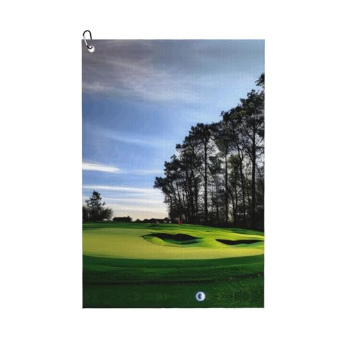 JBJGKHLP Golfplatz- und Baum-Druck, atmungsaktiv, leicht, tragbar, Handtücher, Strand, Reisen, Outdoor-Aktivitäten von JBJGKHLP