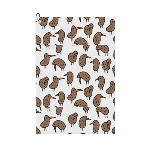 JBJGKHLP Kiwi Birds Golf-Handtuch, niedlicher Druck, atmungsaktiv, leicht, tragbar, Handtücher, Strand, Reisen, Outdoor-Aktivitäten von JBJGKHLP