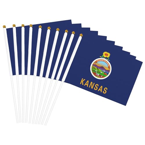 Kansas State Flag Print Handheld Flags Versatile Flags Party Parade Celebration Holiday Wedding Home Decor Kansas State Flag Print Handheld Flags Versatile Flags Party Parade Celebration Holiday Wedding Home Decor von JBJGKHLP