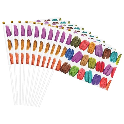 Macaron Biscuit Flavored Pastries Print Handheld Flags Versatile Flags Party Parade Celebration Holiday Wedding Home Decor Macaron Biscuit Flavored Pastries Print Handheld Flags Versatile Flags Party Parade Celebration Holiday Wedding Home Decor von JBJGKHLP