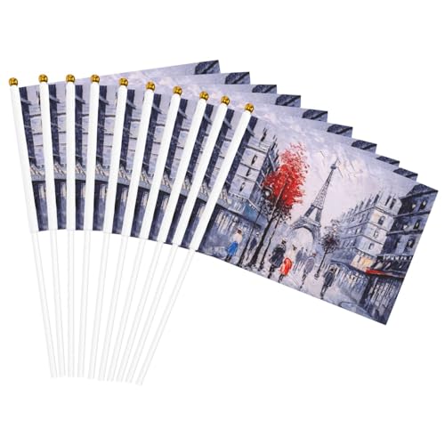 Paris City Tree Eiffelturm Kunstdruck Handflaggen Vielseitige Flaggen Party Parade Feier Urlaub Hochzeit Home Decor von JBJGKHLP