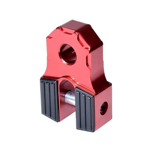 JBJXFAMAY Ösenhakenabdeckung Flat Winch Schäkel Recovery Hook 30.000LB Mount Assembly Tow Haul ATV UTV Mit Eisenstift Gummischutz(ROT) von JBJXFAMAY