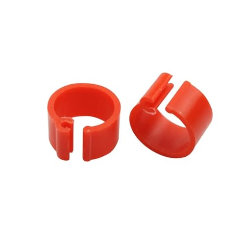 100 Pcs Kunststoff Fuß Ring Taube 8mm Vogel Mark Zucht Geflügel Fütterung TAUBE FUß RING Für Hähnchen, Enten, Hähnchen(Dark red) von JBJYGSG