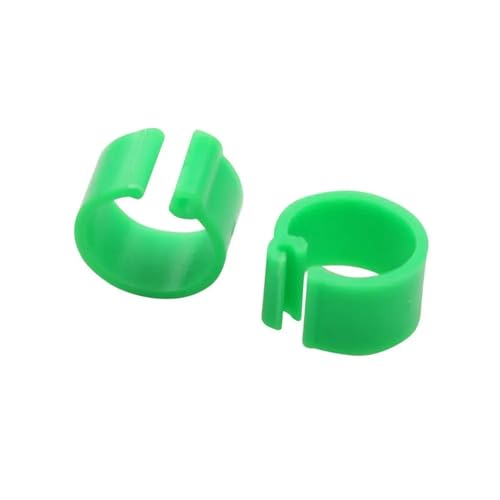 100 Pcs Kunststoff Fuß Ring Taube 8mm Vogel Mark Zucht Geflügel Fütterung TAUBE FUß RING Für Hähnchen, Enten, Hähnchen(Green) von JBJYGSG