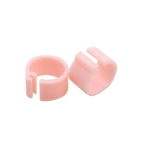 100 Pcs Kunststoff Fuß Ring Taube 8mm Vogel Mark Zucht Geflügel Fütterung TAUBE FUß RING Für Hähnchen, Enten, Hähnchen(Pink) von JBJYGSG