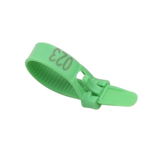 100 Pcs Vogel Tragen 8~28mm Kunststoff Huhn Ente Einstellbare Geflügel Fuß Ring Anti-verschütten Mit Text Gans Für Hähnchen, Enten, Hähnchen(Green) von JBJYGSG