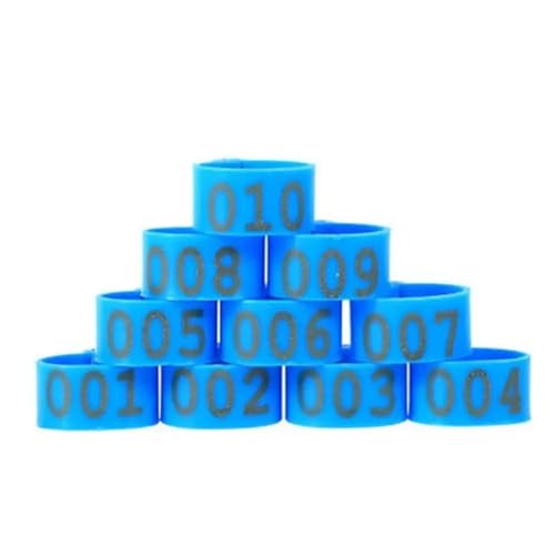 100 Stücke Mit 001-100 Nummeriert Einstellbare Huhn Fuß Ring Marker Tag Kunststoff Identifikation Clip Für Hähnchen, Enten, Hähnchen(Dark blue) von JBJYGSG