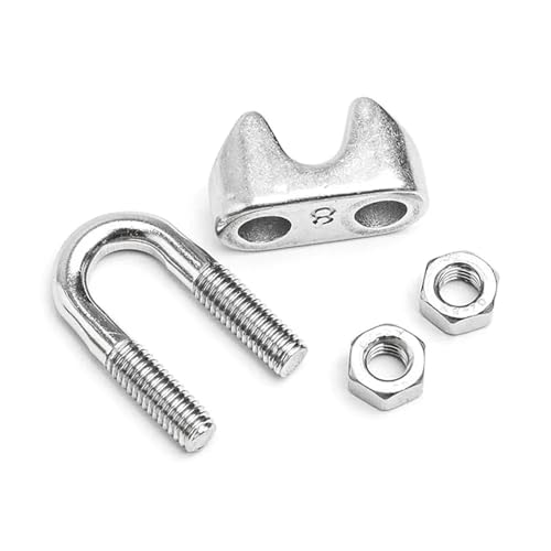 1Pc Draht Seil Hülse 304 Edelstahl U Typ Kabel Clip Hardware Befestigungs Clip Draht Klemme Schrauben Rigging Für Abschleppen Von Autos Schiffen(M6) von JBJYGSG