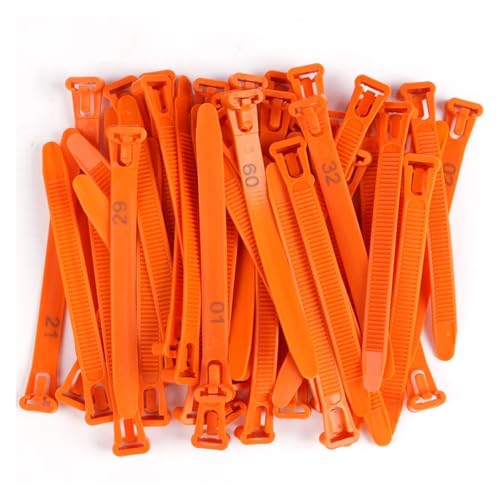 30/50Pcs 8~28Mm Einstellbare Huhn Fuß Ring Mit Anzahl Gans Ente Wiederverwendbare Anti-Shedding Geflügel Tragen Für Hähnchen, Enten, Hähnchen(Orange,30pcs) von JBJYGSG