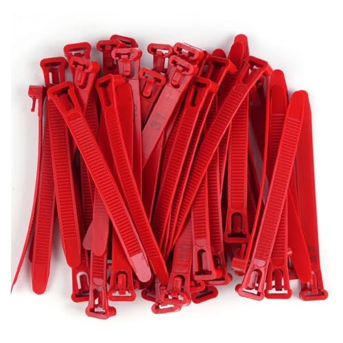 30/50Pcs 8~28Mm Einstellbare Huhn Fuß Ring Mit Anzahl Gans Ente Wiederverwendbare Anti-Shedding Geflügel Tragen Für Hähnchen, Enten, Hähnchen(Red,50pcs) von JBJYGSG