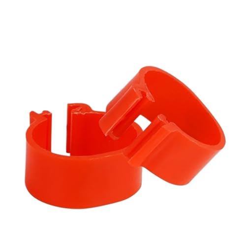 50 STÜCKE 1,6/2 CM Durchmesser Hühnerfußring Einstellbare Größe Geflügelbein Label Schnalle Kunststoff Küken Ente Gans Geflügel Versorgung Für Hähnchen, Enten, Hähnchen(Red,1.6CM Diam) von JBJYGSG