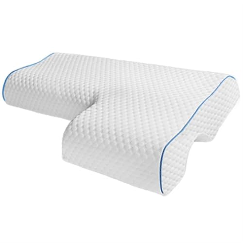 JBJYGSG Memory-Schaum-Kissen, Paar-Kissen mit Armlehne, Memory-Schaum, Anti-Handdruck, Linderung von Nackenschmerzen, gewölbtes Schlaf-Kuschel-Halskissen for Schläfer(Left) von JBJYGSG