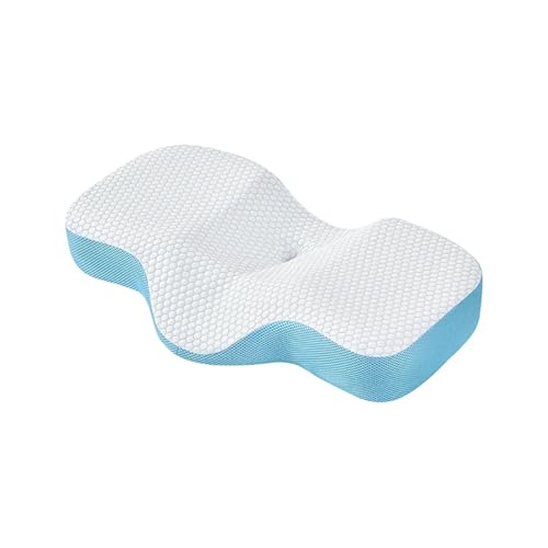 JBJYGSG Memory-Schaum-Kissen, ergonomisches Nackenkissen, Nackenschmerzen, Kontur-Memory-Schaum-Kissen, orthopädische Schlafkissen for Seitenschläfer(Blue) von JBJYGSG