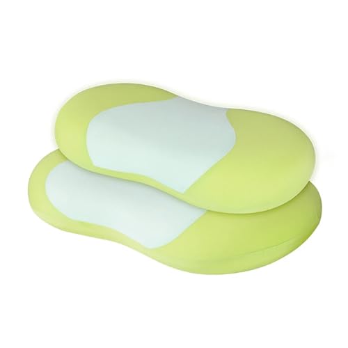 JBJYGSG Memory-Schaum-Kissen, langsamer Rückprall, weiches Memory-Schlafkissen, seifenförmig, entspannen Sie das Nackenkissen for Erwachsene(Light Green) von JBJYGSG