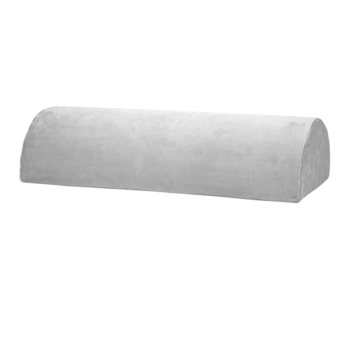 JBJYGSG Memory-Schaum-Kissen zur Linderung von Rückenschmerzen, halbmondförmiges Nackenrollen-Kniekissen for Seiten-, Rücken- und Bauchschläfer, Halbrolle, runder Lendenbeinkeil(Gray,44x20x10cm) von JBJYGSG