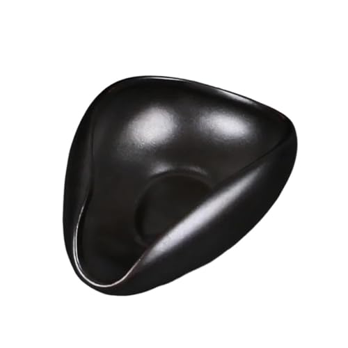 Kaffeebohnen-Dosiertabletts aus reiner weißer Keramik, Teelöffel, Teetrenner, Gefäßset, Werkzeuge, Kaffeebohnenlöffel, Schaufel, Teetabletts Kaffee, Tee(Black) von JBJYGSG