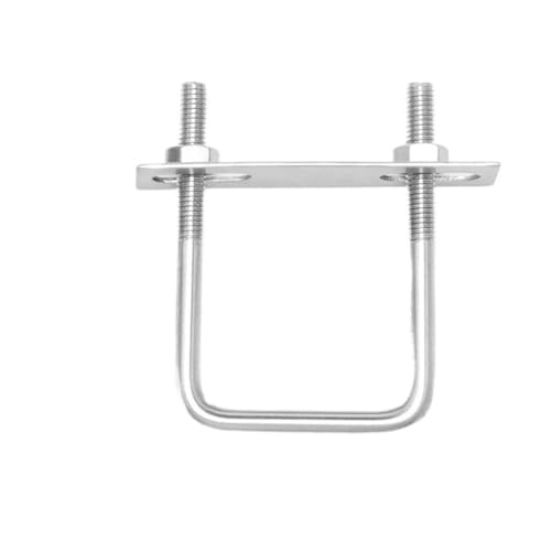 U-Bolzen, HW20–200 mm, 304 Edelstahl, U-Schraube, quadratische Klemme, quadratische Rohrklemme, rechtwinkliger Bolzen mit Schallwand, quadratische Klemme Für Abschleppen Von Autos Schiffen(M10x150x200 von JBJYGSG