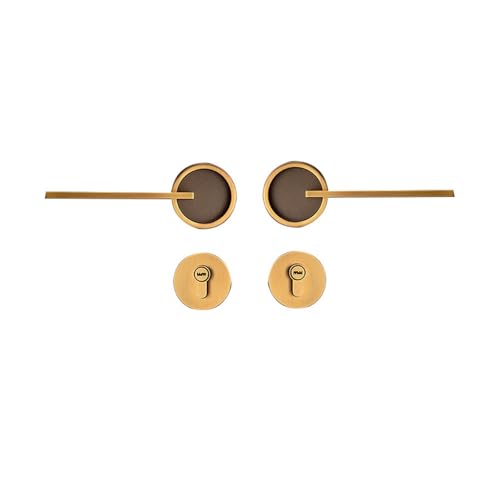 Doppeltürschloss Schlafzimmer Holztürschloss Doppeltürschloss aus Zinklegierung leises Griffschloss(BlackA08-020oppositedoor) von JBKJGWYA