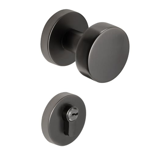 Einfaches graues Schlafzimmertürschloss Typ magnetisches stilles Zimmertürschloss for den Innenbereich geteiltes Schloss Holztür Holzgriff([UpgradedModel]TypeD[SilentDoorLock]) von JBKJGWYA