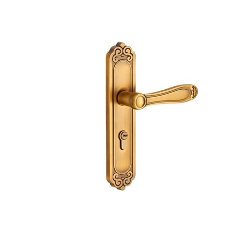 Europäischen stil licht luxus innen stille griff zink-legierung massivholz tür schlafzimmer mechanische magnetische saug einteiliges schloss(Abronze) von JBKJGWYA