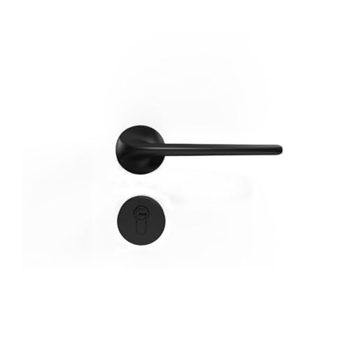 JBKJGWYA Einfache Zinklegierung Innen Silent Split Lock Schlafzimmertür Badezimmertürgriff Holztürgriff(D31-S932nickelwiredrawing-silentlockbody) von JBKJGWYA