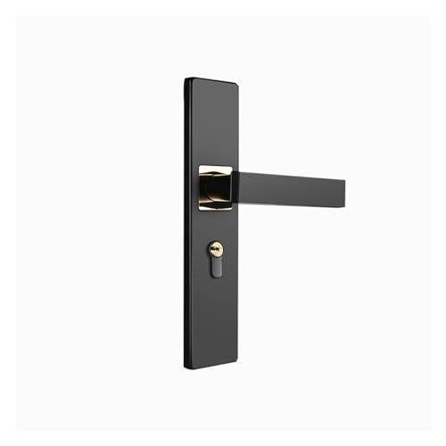 JBKJGWYA Türschloss innen schwarz schlafzimmer holz türschloss engineering stille griff hardware lock griff mechanische türschloss(Jblacknon-changehole[big50]) von JBKJGWYA