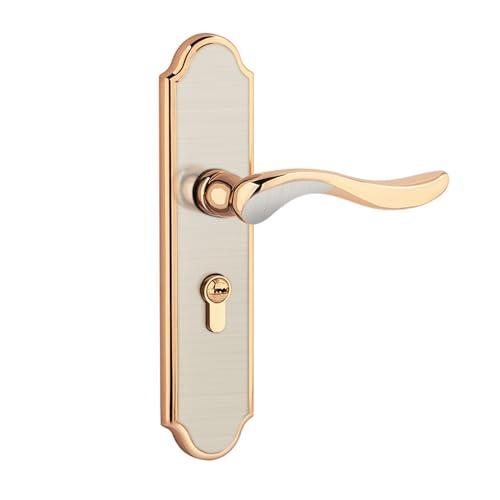 Keine Notwendigkeit, das Loch zu ändern, verstellbares altes Türschloss, altmodisches stilles Holztürschloss, Türschlosstyp for Innenschlafzimmer(Cyellowbronze+145lockbody+lockcylinder) von JBKJGWYA