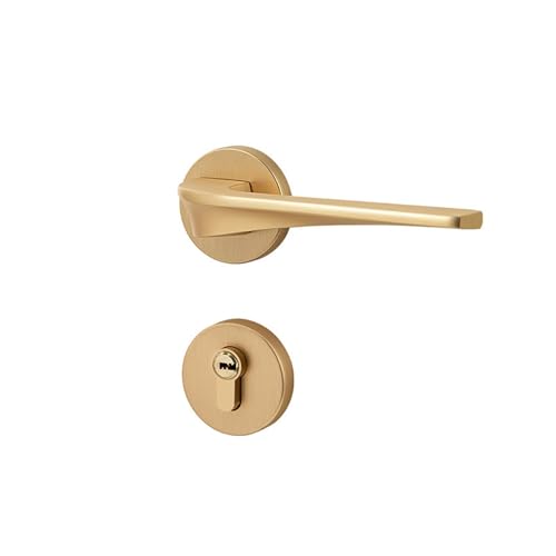 Magnetisches, leises Türschloss im amerikanischen Stil for Schlafzimmer, Innenarbeitszimmer, geteilter Türgriff aus Zinklegierung(Cyellowbronzemagneticattraction) von JBKJGWYA