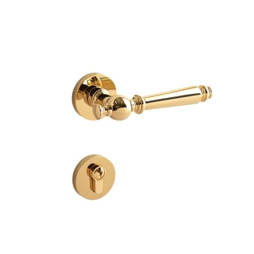 Massivholz Schlafzimmer Türschloss Messing Innen leise Türschloss Französisch Retro magnetische Türschloss Türgriff Schloss(False locks for biverse doors) von JBKJGWYA