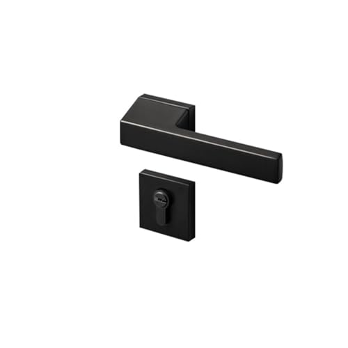 Quadratisches Schlafzimmertürschloss, geteilt, schwarze Zinklegierung, geräuschloses Schloss, Massivholz-Türgriff, Zimmerinnenschloss(Yellowbronze) von JBKJGWYA