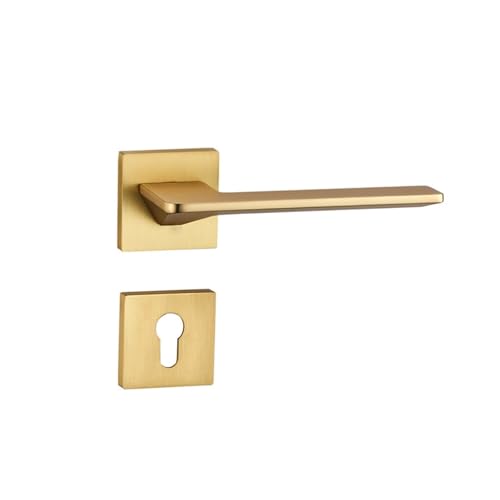 Schlafzimmertürschloss for den Innenbereich, geräuschloses geteiltes Schloss, einfacher Badezimmertürgriff, magnetisches Holztürschloss for Schlafzimmer(D32-S977sub-black(mutelockbody)) von JBKJGWYA