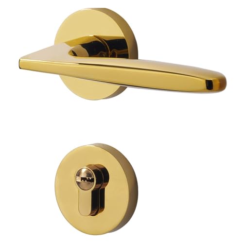 Türschloss Innen Schlafzimmer Türschloss Set Amerikanisches Türschloss magnetisches leises Türschloss Holztürschlossgriff(SectionB[magneticsilentdoorlock]35-50mm) von JBKJGWYA