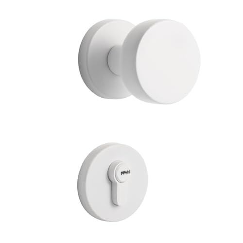 Weißes einfaches Schlafzimmertürschloss Typ magnetisches, geräuschloses Innentürschloss geteiltes Schloss Holztürgriff([upgradedmodel]typeC[silentdoorlock]) von JBKJGWYA