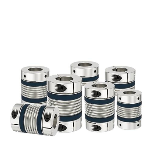 Wellenkupplung LB D20L30/34 Faltenbalg Flexible Motorkupplung CNC-Aluminium Hochelastisches Universalgelenk 3D-Drucker Kardan(LB-B-D20L34-8X8) von JBKJGWYA