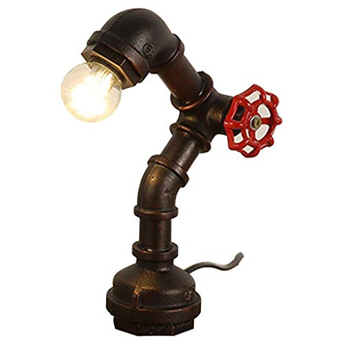 JBKNAN Wasserrohr Tischlampe Retro Roboter-Wasser-Rohr-Lampe,Kreativer Augenschutz Bar Studentenwohnheim Schreibtisch-Kopfdekoration-Geschenk-Tischleuchten von JBKNAN