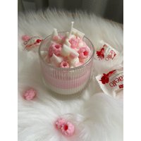 Kerze Im Glas. Raspberry-Dreamdessert-Kerze. Selbstgemachte Duftkerze. Bio-Sojawachs . Geschenkidee von JBKerzenzauber